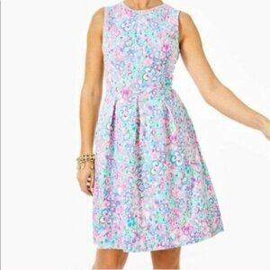 Lilly Pulitzer Kinsey Love Bug Sleeveless Jersey Knit XXS Fit Flare Dress NWT